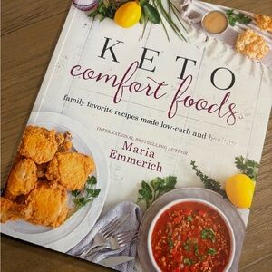 Keto Comfort Foods Softcover Cookbook Recipe Book Low-carb Maria Emmerich NWT